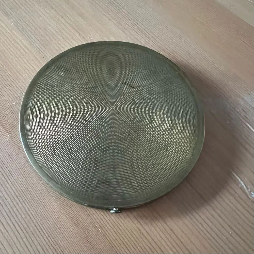 Vintage Compact Powder and Puff Rex Fifth Avenue - 1960's - Gold Plated Large